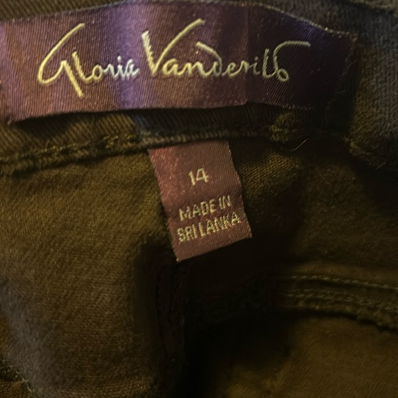 Gloria Vanderbilt Amanda Brown Straight Leg Jeans Size 14S / 14 Short Inseam - Picture 3 of 5
